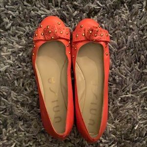 Orange Ballet Flats